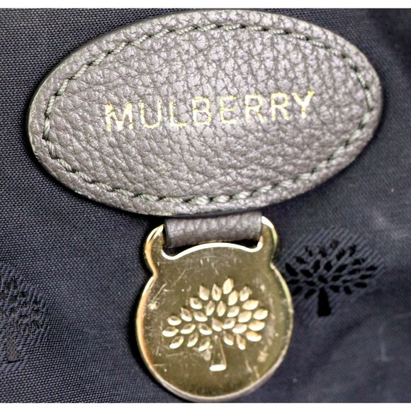 ROOMY Mulberry MUSHROOM GRAY GENUINE LEATHER ZIP TOP SHOULDER BAG HANDBAG PURSE - Picture 16 of 16